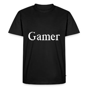 Le maillot de joueur pour tous les joueurs! C’est parti ! - T-shirt Premium bio Homme - noir - Devant - Nico (187cm)