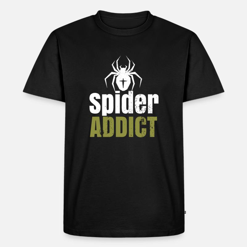 Spinne - Männer Premium Bio T-Shirt - Schwarz