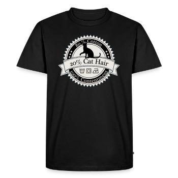 Chemise 80% coton 20% poil de chat - T-shirt Premium bio Homme - noir - Devant - Nico (187cm)