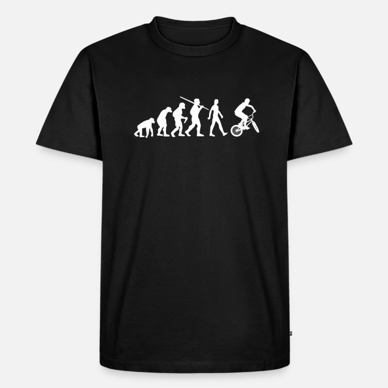 BMX Evolution BMX Rad - Männer Premium Bio T-Shirt - Schwarz