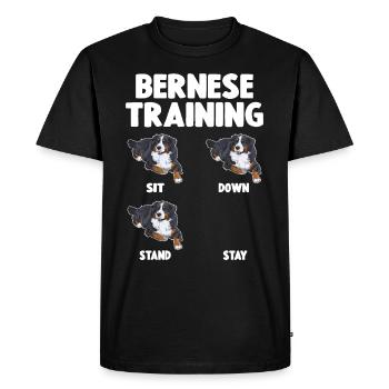 Bouvier Bernois Training Chien - T-shirt Premium bio Homme - noir - Devant - Nico (187cm)