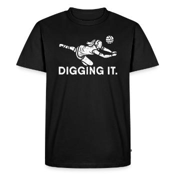 Creuser. Volleyball Dig Block Servir les sports d’équipe - T-shirt Premium bio Homme - noir - Devant - Nico (187cm)