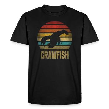 Écrevisses Crabe Animaux Rétro Vintage Coucher de Soleil - T-shirt Premium bio Homme - noir - Devant - Nico (187cm)