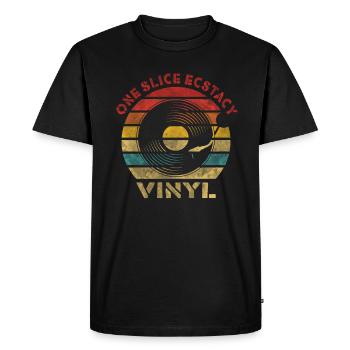 One Slice Ecstasy Vinyle Rétro Vintage Music - T-shirt Premium bio Homme - noir - Devant - Nico (187cm)