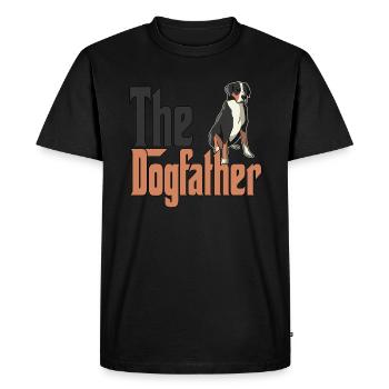 Chien de montagne suisse Papa Dogfather Chiens Papa Fa - T-shirt Premium bio Homme - noir - Devant - Nico (187cm)