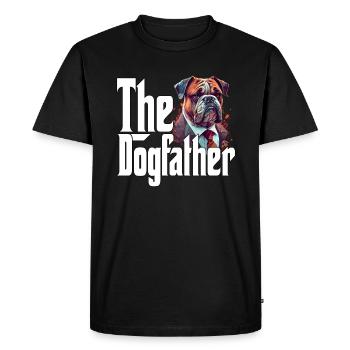 Bouledogue Chien Papa ChienPère Chiens Papa Père Rottie - T-shirt Premium bio Homme - noir - Devant - Nico (187cm)