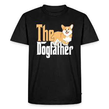 Corgi Chien Papa Chien Père Chiens Papa Père Rottie - T-shirt Premium bio Homme - noir - Devant - Nico (187cm)