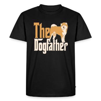 Akita Chien Papa Dogpère Chiens Papa Père Rottie - T-shirt Premium bio Homme - noir - Devant - Nico (187cm)