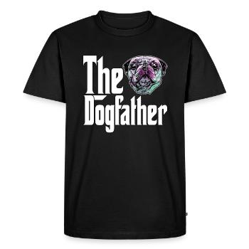 Carlin Chien Papa Dogpère Chiens Papa Père Rottie - T-shirt Premium bio Homme - noir - Devant - Nico (187cm)