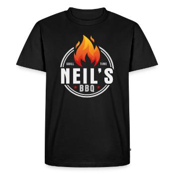 Neils BBQ - T-shirt Premium bio Homme - noir - Devant - Nico (187cm)