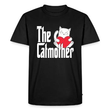 Cat Mom The Catmother Crazy Cat Mother Kitty Mommy - Men's Premium Organic T-Shirt - black - Front - Nico (187cm)