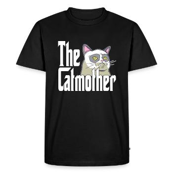 Cat Mom The Catmother Crazy Cat Mother Kitty Mommy - Men's Premium Organic T-Shirt - black - Front - Nico (187cm)