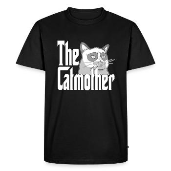 Cat Mom The Catmother Crazy Cat Mother Kitty Mommy - Men's Premium Organic T-Shirt - black - Front - Nico (187cm)