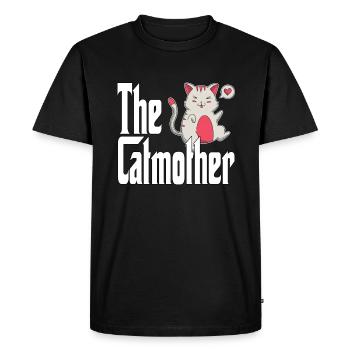 Cat Mom The Catmother Crazy Cat Mother Kitty Mommy - Men's Premium Organic T-Shirt - black - Front - Nico (187cm)
