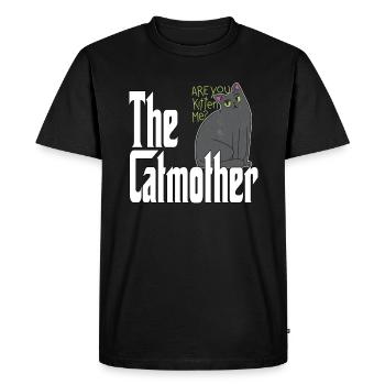 Cat Mom The Catmother Crazy Cat Mother Kitty Mommy - Men's Premium Organic T-Shirt - black - Front - Nico (187cm)