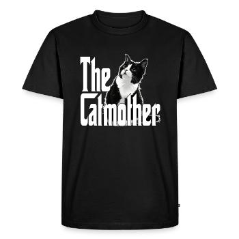 Chat Maman La Catmère Chat Folle Chat Mère Kitty Maman - T-shirt Premium bio Homme - noir - Devant - Nico (187cm)