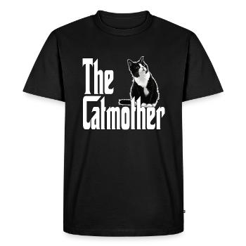 Chat Maman La Catmère Chat Folle Chat Mère Kitty Maman - T-shirt Premium bio Homme - noir - Devant - Nico (187cm)