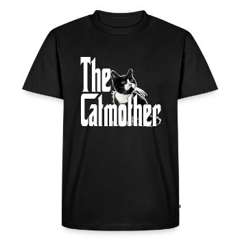 Chat Maman La Catmère Chat Folle Chat Mère Kitty Maman - T-shirt Premium bio Homme - noir - Devant - Nico (187cm)