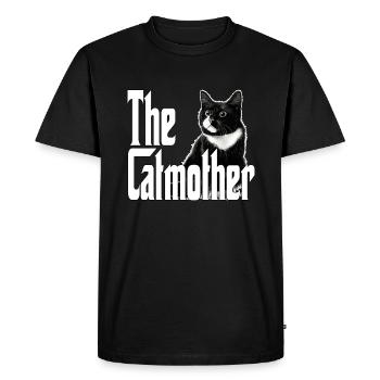 Chat Maman La Catmère Chat Folle Chat Mère Kitty Maman - T-shirt Premium bio Homme - noir - Devant - Nico (187cm)