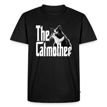 Chat Maman La Catmère Chat Folle Chat Mère Kitty Maman - T-shirt Premium bio Homme - noir - Devant - Nico (187cm)