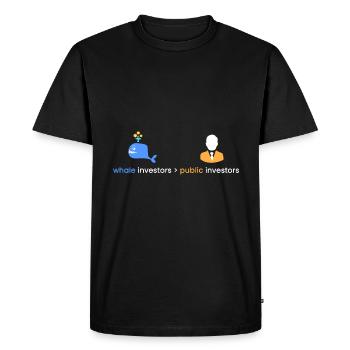 Whale investors > public - Men's Premium Organic T-Shirt - black - Front - Nico (187cm)
