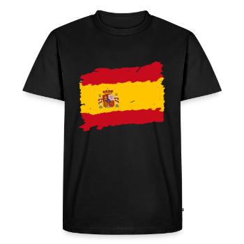 Drapeau de l'Espagne - T-shirt Premium bio Homme - noir - Devant - Nico (187cm)
