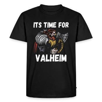 Its Time For Valheim Viking - Men's Premium Organic T-Shirt - black - Front - Nico (187cm)