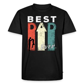 Best Dad Ever Retro Best Dad Expectant Dad - Men's Premium Organic T-Shirt - black - Front - Nico (187cm)