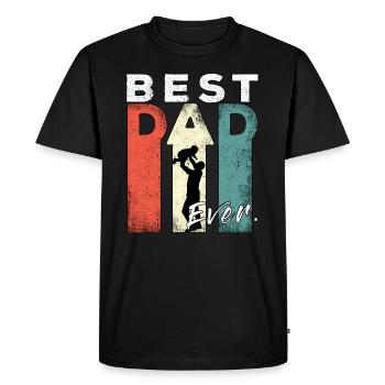 Best Dad Ever Retro Best Dad Expectant Dad - Men's Premium Organic T-Shirt - black - Front - Nico (187cm)