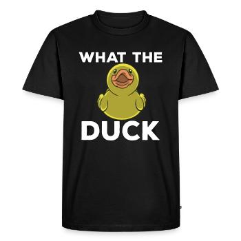 J’aime les canards canards - T-shirt Premium bio Homme - noir - Devant - Nico (187cm)