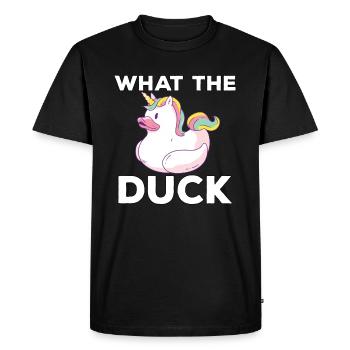 J’aime les canards canards - T-shirt Premium bio Homme - noir - Devant - Nico (187cm)