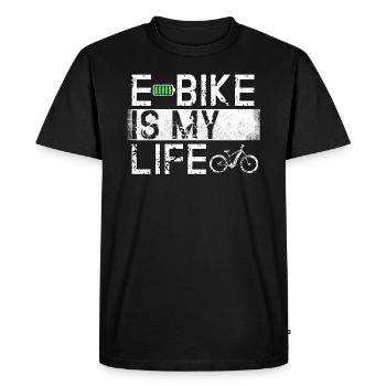Ebike Cyclisme Retro E vélo vélo batterie vélo - T-shirt Premium bio Homme - noir - Devant - Nico (187cm)