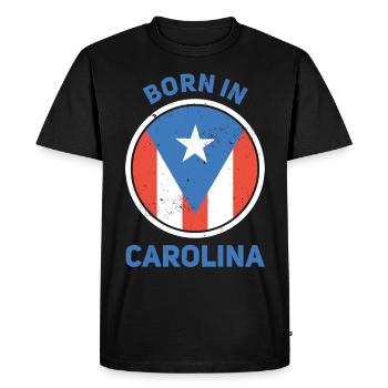 Carolina - Men's Premium Organic T-Shirt - black - Front - Nico (187cm)