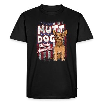 MUTT American Made Tea Awesome Mutt Dog - Men's Premium Organic T-Shirt - black - Front - Nico (187cm)