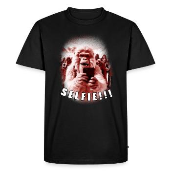Selfie de Yéti - T-shirt Premium bio Homme - noir - Devant - Nico (187cm)