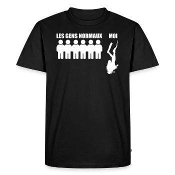 Plongée | Cadeau Plongeur - T-shirt Premium bio Homme - noir - Devant - Nico (187cm)
