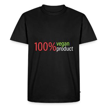Produit 100% végétalien - T-shirt Premium bio Homme - noir - Devant - Nico (187cm)