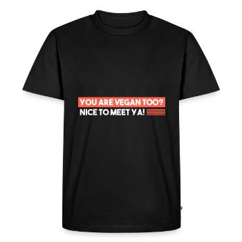 Êtes-vous aussi végétalien? - T-shirt Premium bio Homme - noir - Devant - Nico (187cm)