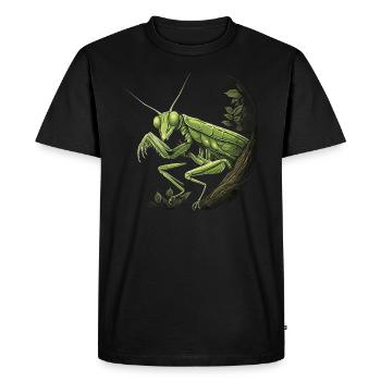 Praying mantis insect - Men's Premium Organic T-Shirt - black - Front - Nico (187cm)