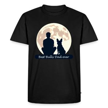 Le meilleur papa intimidateur de tous les temps ! - Bullypapa - Papa Frenchie - T-shirt Premium bio Homme - noir - Devant - Nico (187cm)
