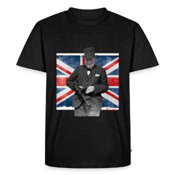 Perfect Winston - T-shirt Premium bio Homme - noir - Devant - Nico (187cm)
