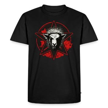 Mouton noir Résistance à la révolution anarchiste - T-shirt Premium bio Homme - noir - Devant - Nico (187cm)