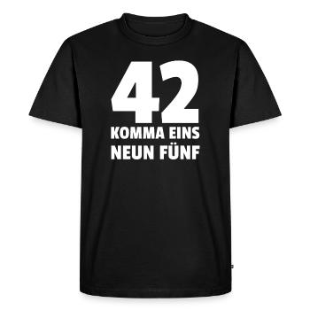 42 Comma One Nine Five - Men's Premium Organic T-Shirt - black - Front - Nico (187cm)
