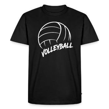 Jouer au volleyball - joueurs de volleyball - T-shirt Premium bio Homme - noir - Devant - Nico (187cm)