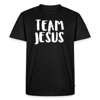 Team Jesus - T-shirt Premium bio Homme - noir - Devant - Nico (187cm)