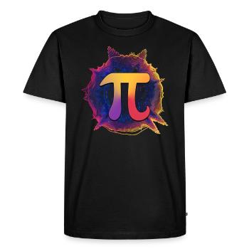 Pi Symbol - Men's Premium Organic T-Shirt - black - Front - Nico (187cm)