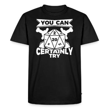 You can Certainly Try Dungeon Game Geek - Men's Premium Organic T-Shirt - black - Front - Nico (187cm)