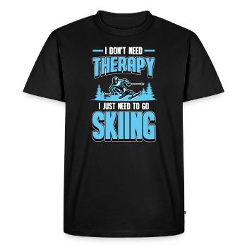 Skiing downhill ski gift idea ski vacation winter - Men's Premium Organic T-Shirt - black - Front - Nico (187cm)