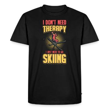 Ski Sports d'hiver vacances hiver après ski cadeau - T-shirt Premium bio Homme - noir - Devant - Nico (187cm)