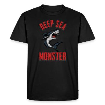 Aileron de requin requin requin de mer aileron de mer - T-shirt Premium bio Homme - noir - Devant - Nico (187cm)